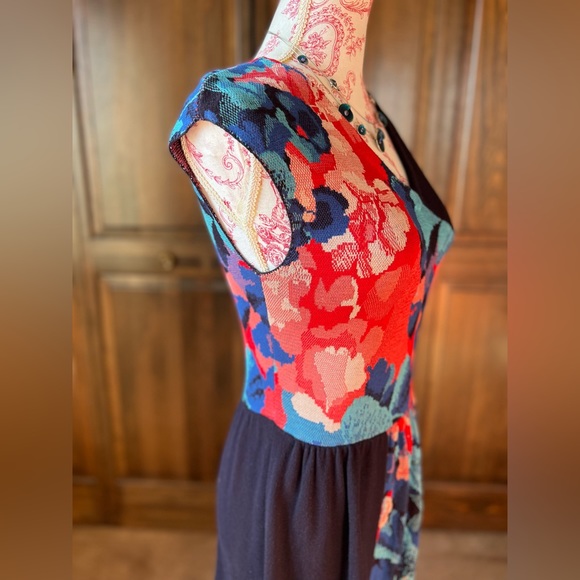 Anthropologie Leifsdottir Floral Sweater Dress Size Small - Picture 6 of 11